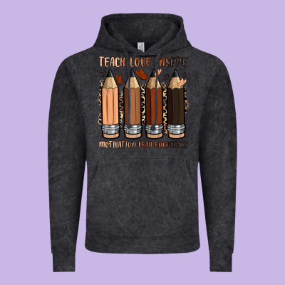 Vintage Hoodie teach love inspire motivation lead encourage