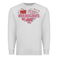 Dove Grey my first valentines day Premium Sweatshirt - MaliasSmallBusiness