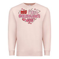 Pale Pink my first valentines day Premium Sweatshirt - MaliasSmallBusiness