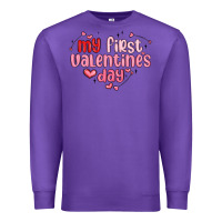 Purple my first valentines day Premium Sweatshirt - MaliasSmallBusiness