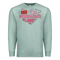 Seafoam my first valentines day Premium Sweatshirt - MaliasSmallBusiness