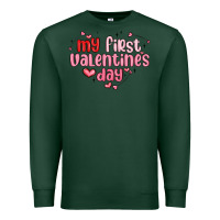 Sports Green my first valentines day Premium Sweatshirt - MaliasSmallBusiness