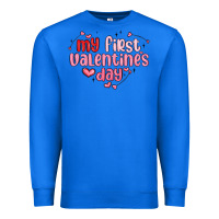 True Royal my first valentines day Premium Sweatshirt - MaliasSmallBusiness