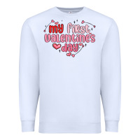 White my first valentines day Premium Sweatshirt - MaliasSmallBusiness
