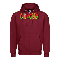 Burgundy burger with coke and stars Zipper Hoodie - AdoDesignShop