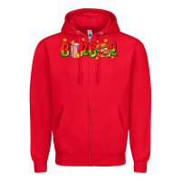 Red burger with coke and stars Zipper Hoodie - AdoDesignShop