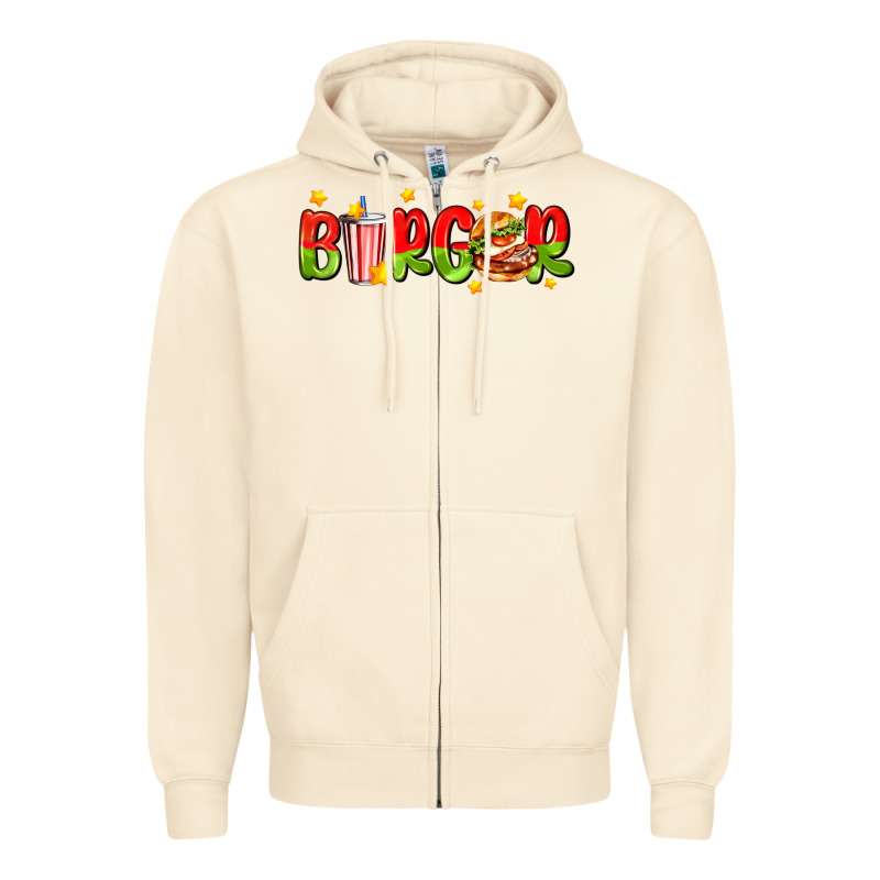 Burger With Coke And Stars Zipper Hoodie by AdoDesignShop | Teevron