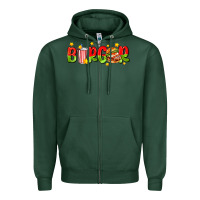 Sports Green burger with coke and stars Zipper Hoodie - AdoDesignShop