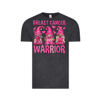 Vintage Black Breast Cancer Warrior Gnomes Vintage Tee - texasbilliewilder