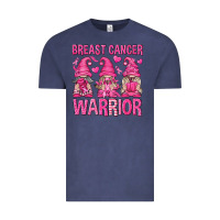 Vintage Denim Breast Cancer Warrior Gnomes Vintage Tee - texasbilliewilder