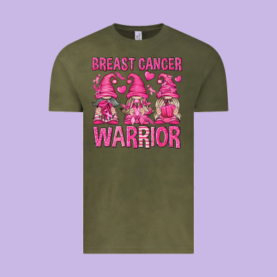 Breast Cancer Warrior Gnomes Vintage Tee Designed By Texasbilliewilder