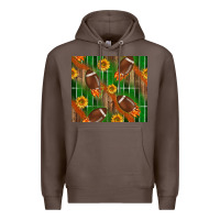 Coffee american football with sunflower tumbler Premium Hoodie - BundleAndBundleShop