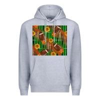 Heather Grey american football with sunflower tumbler Premium Hoodie - BundleAndBundleShop