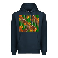 Navy american football with sunflower tumbler Premium Hoodie - BundleAndBundleShop