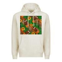 Oatmeal Heather american football with sunflower tumbler Premium Hoodie - BundleAndBundleShop