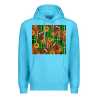Ocean Blue american football with sunflower tumbler Premium Hoodie - BundleAndBundleShop