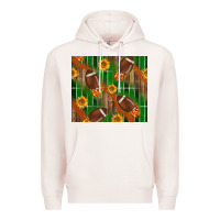 American Football With Sunflower Tumbler Premium Hoodie | Teevron