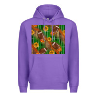Purple american football with sunflower tumbler Premium Hoodie - BundleAndBundleShop