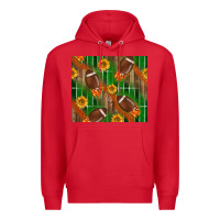 Red american football with sunflower tumbler Premium Hoodie - BundleAndBundleShop