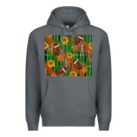 Rock american football with sunflower tumbler Premium Hoodie - BundleAndBundleShop