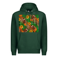 Sports Green american football with sunflower tumbler Premium Hoodie - BundleAndBundleShop