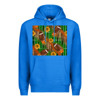 True Royal american football with sunflower tumbler Premium Hoodie - BundleAndBundleShop