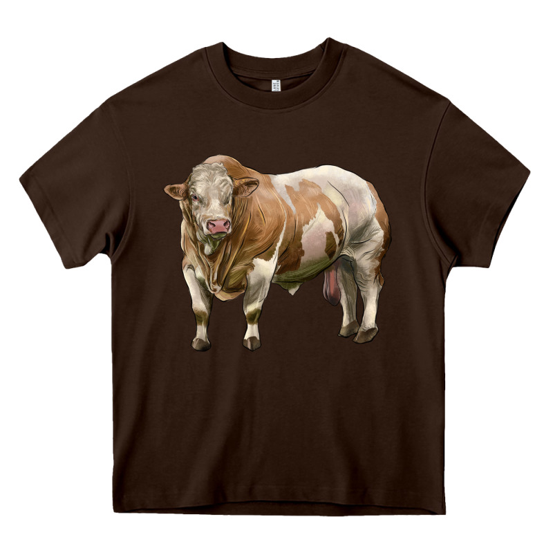 Simmental Bull Heavy Core Tee by LillyAllenDesigns | Teevron