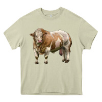 Mossy simmental bull Heavy Core Tee - LillyAllenDesigns
