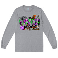 Heather Grey witch please Long Sleeve Tee - AdoDesignShop