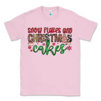 Bubblegum Pink Snowflakes and Christmas cakes Classic Tee - JahusDesignShop