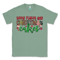 Sage Snowflakes and Christmas cakes Classic Tee - JahusDesignShop