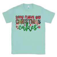 Seafoam Snowflakes and Christmas cakes Classic Tee - JahusDesignShop