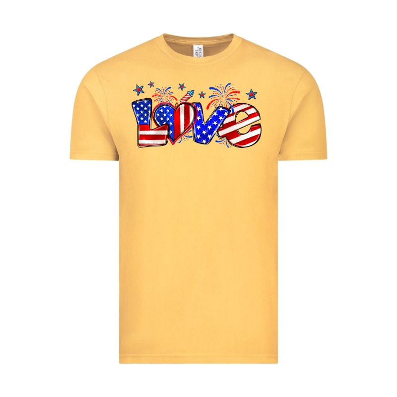 Love 4th Of July Vintage Tee by Zillion Design Studio | Teevron