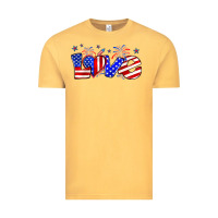 Vintage Mustard love 4th of july Vintage Tee - Zillion Design Studio