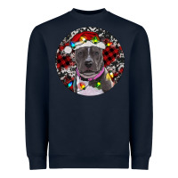 Pitbull And Buffalo Plaid Heavyweight Sweatshirt | Teevron