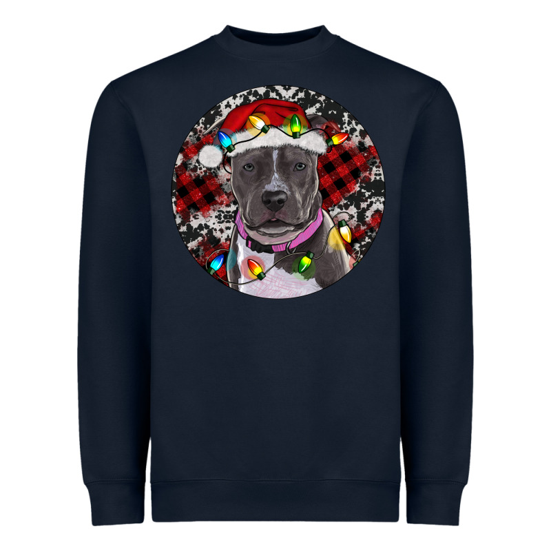 Pitbull And Buffalo Plaid Heavyweight Sweatshirt by RanaPortraitStore | Teevron