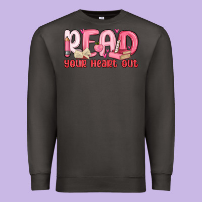 Read Your Heart Out Premium Sweatshirt Designed By Maliassmallbusiness