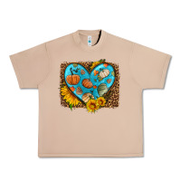 Burro fall pattern heart with leopard background Urban Heavy Tee - HRA Design Shop