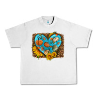Lunar Rock fall pattern heart with leopard background Urban Heavy Tee - HRA Design Shop