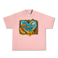 Salmon fall pattern heart with leopard background Urban Heavy Tee - HRA Design Shop