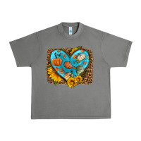 Tornado fall pattern heart with leopard background Urban Heavy Tee - HRA Design Shop
