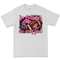 Dove Grey in october we wear pink with football Premium Tee - BarkalooDesign