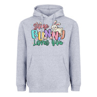 Heather Grey some bunny loves you easter Heavyweight Hoodie - MaliasSmallBusiness