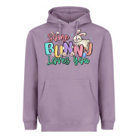 Lavender some bunny loves you easter Heavyweight Hoodie - MaliasSmallBusiness