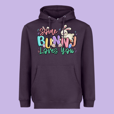 Some Bunny Loves You Easter Heavyweight Hoodie Designed By Maliassmallbusiness