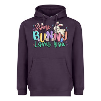 Plum some bunny loves you easter Heavyweight Hoodie - MaliasSmallBusiness
