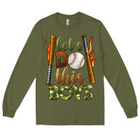 Army Green let's do this boys baseball Long Sleeve Tee - BundleAndBundleShop