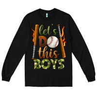 Black let's do this boys baseball Long Sleeve Tee - BundleAndBundleShop