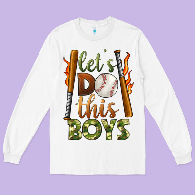 Let's Do This Boys Baseball Long Sleeve Tee Designed By Bundleandbundleshop