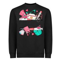 Black custom name nurse Heavyweight Sweatshirt - texasbilliewilder